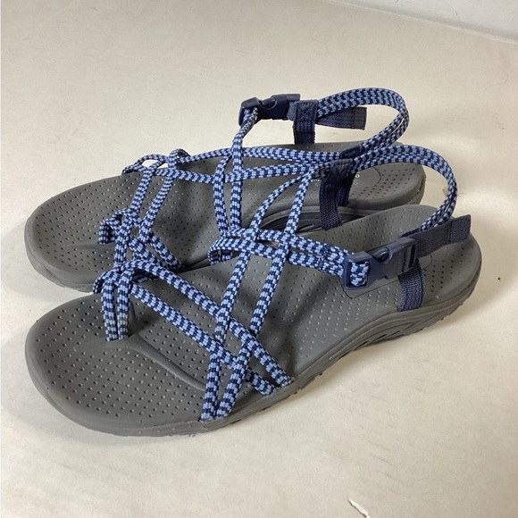 Skechers Shoes - SKECHERS REGGAE PERFECT DUO WOMEN'S SHOES Outdoor Vacation Blue